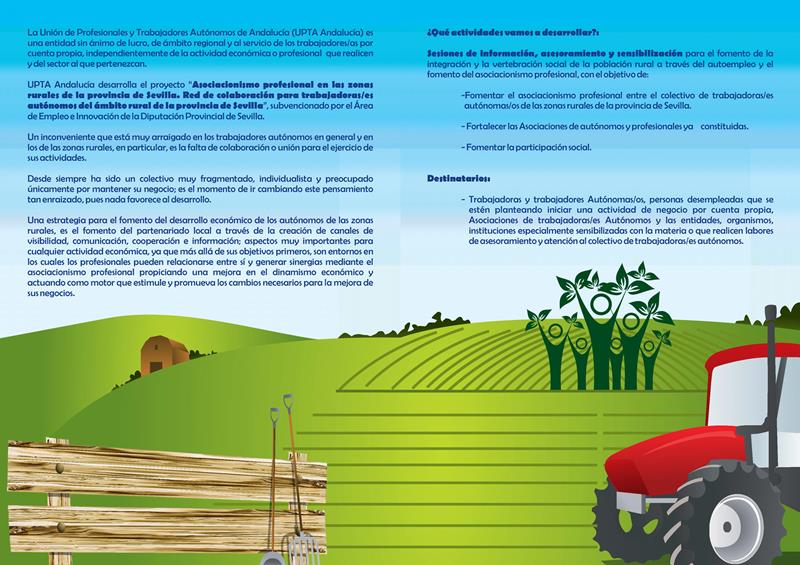 Diptico Asociacionismo profesional en zonas rurales Constantina